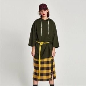 Zara Hooded Sweatshirt Tunic/Dress M